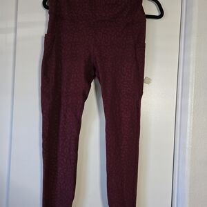 Chic Burgundy Women's Leggings